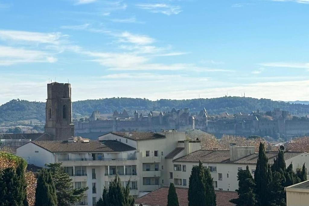 L'Horizon Cathare - Sublime Vue Cite Medievale Carcasona Exterior foto